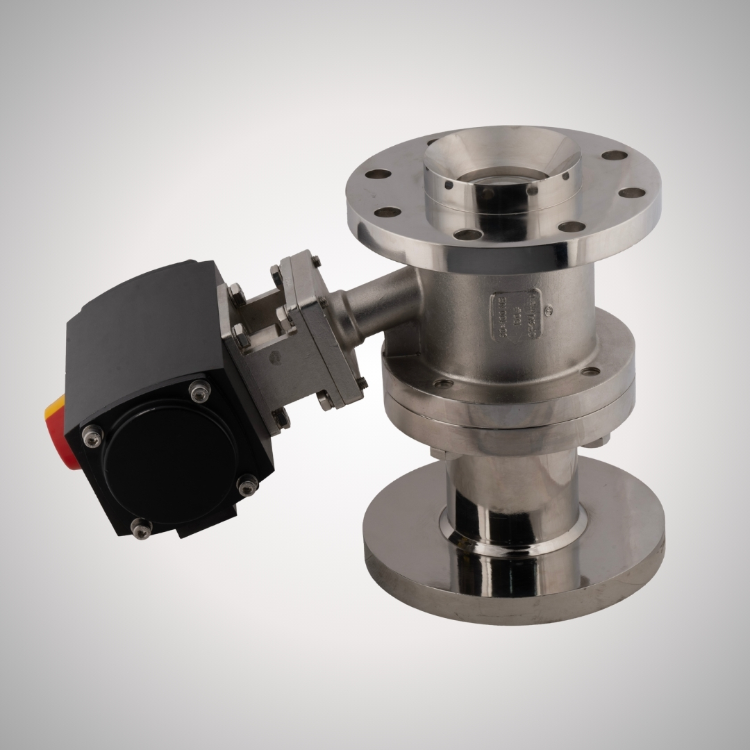 Flush Bottom Ball Valve with Actuator