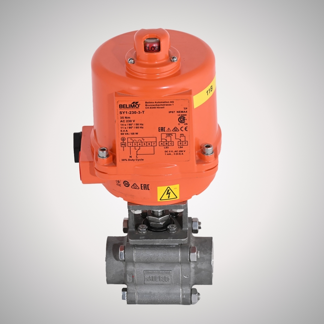 Screwed End Ball Valve with Actuator